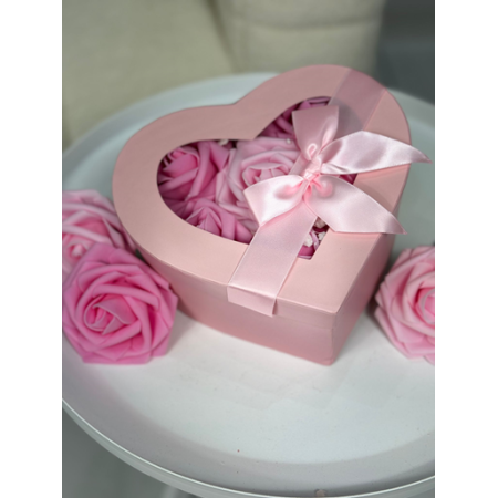 Flowerbox serce rożowe